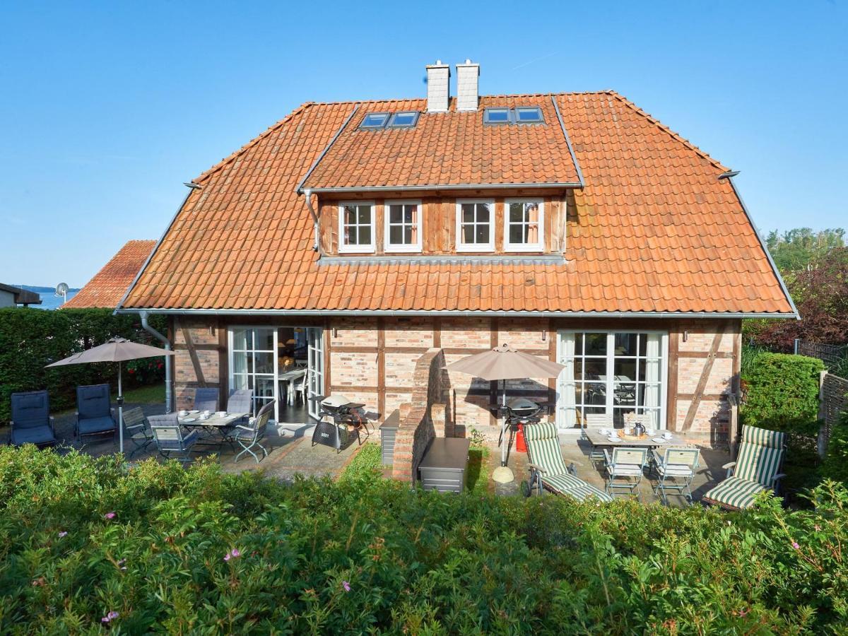 Fachwerkhaeuser Seedorf - Haushaelfte "Sophie Charlott" Mit Kamin Und Terrasse Esterno foto